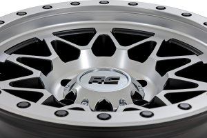 Jeep J20 Pickup Wheel - Rough Country - 78 Series | Simulated Beadlock | Full Machine | 17x8.5 - Bronze Finish with Black Lip - 4WD - '74-'88
